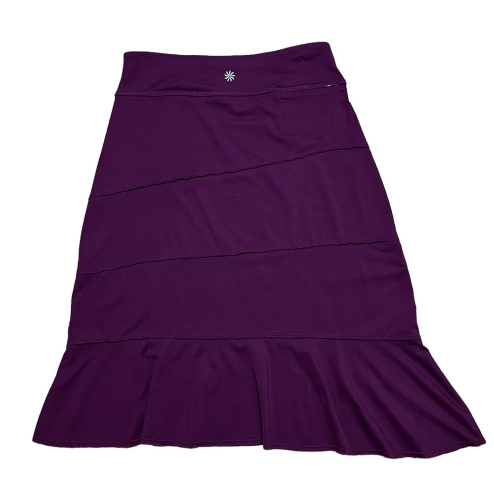 Athleta Crescendo Asymmetric Tiered Skirt In Plum Sz S - Picture 2 of 10